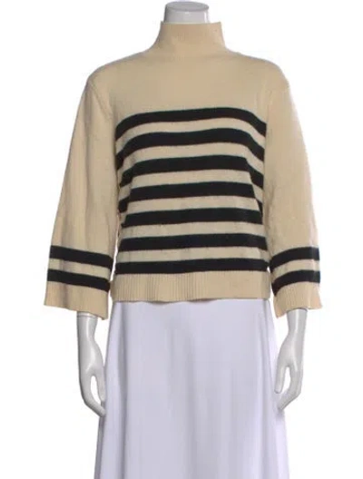 Pre-owned Joie Wool Striped Sweater In Neutral
