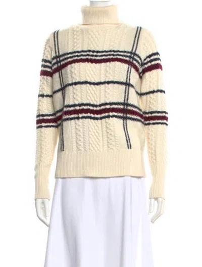 Pre-owned Joie Wool Striped Sweater In Neutrals
