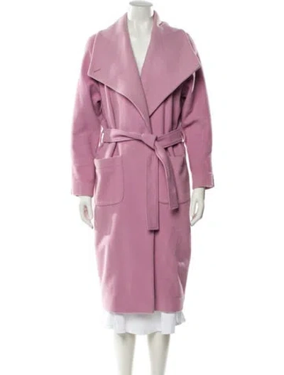 Pre-owned Joie Wool Trench Coat In Pink