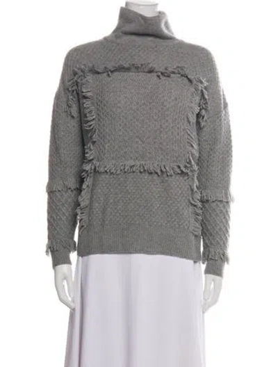 Pre-owned Joie Wool Turtleneck Sweater In Gray