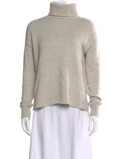 Pre-owned Joie Wool Turtleneck Sweater In Neutral
