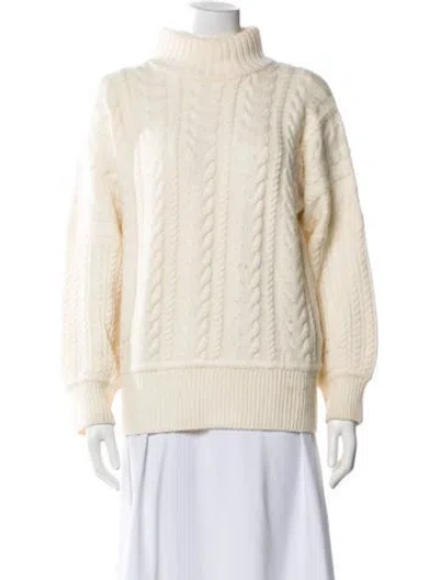 Pre-owned Joie Wool Turtleneck Sweater In Neutral