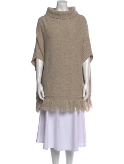 Pre-owned Joie Wool Turtleneck Sweater In Neutral
