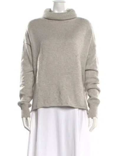 Pre-owned Joie Wool Turtleneck Sweater In Neutral