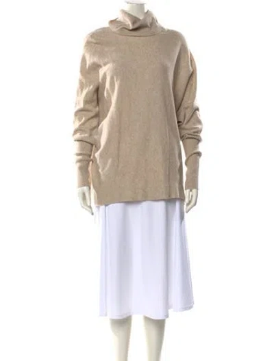 Pre-owned Joie Wool Turtleneck Sweater In Neutral