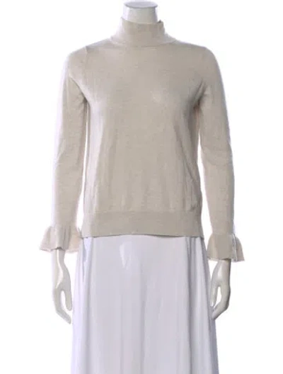 Pre-owned Joie Wool Turtleneck Sweater In Neutral