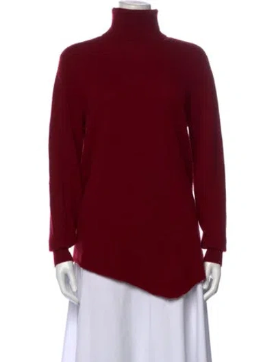 Pre-owned Joie Wool Turtleneck Sweater In Red