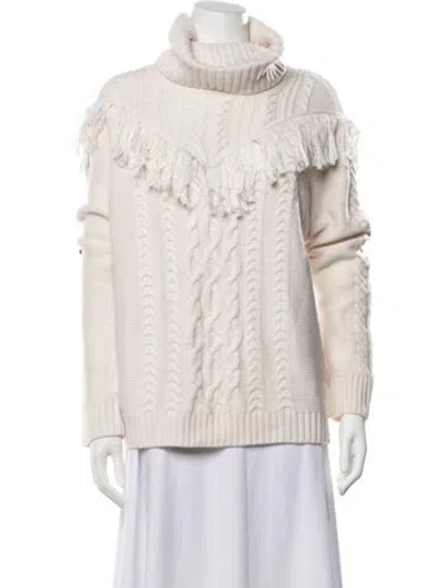 Pre-owned Joie Wool Turtleneck Sweater W/ Tags In White