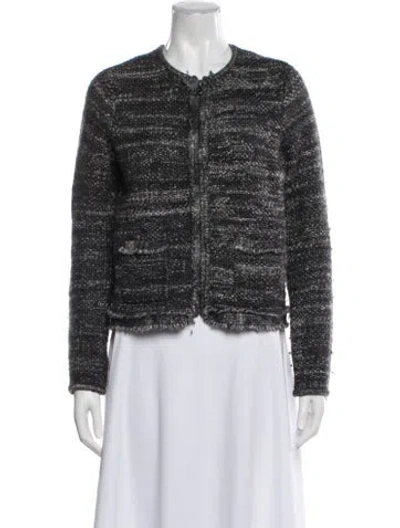 Pre-owned Joie Wool Tweed Pattern Sweater In Multi