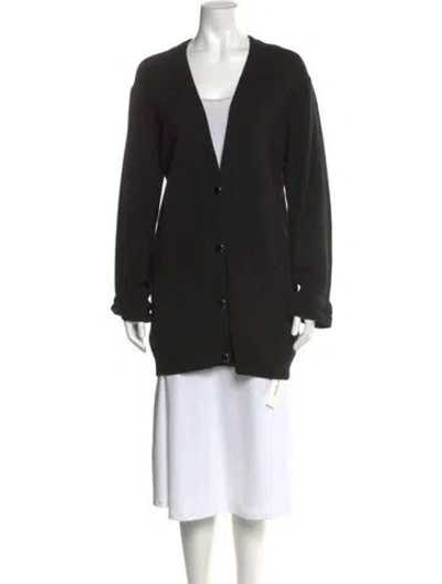 Pre-owned Joie Wool V-neck Sweater In Black