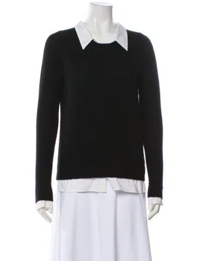 Pre-owned Joie Wool V-neck Sweater In Black