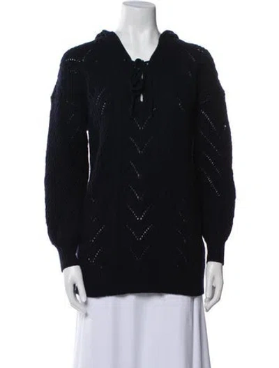 Pre-owned Joie Wool V-neck Sweater In Blue