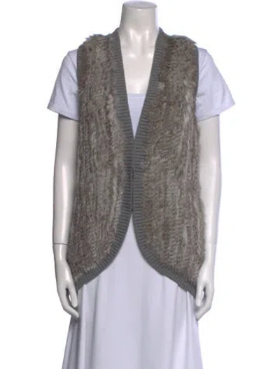 Pre-owned Joie Wool V-neck Sweater In Gray