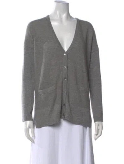 Pre-owned Joie Wool V-neck Sweater In Grey