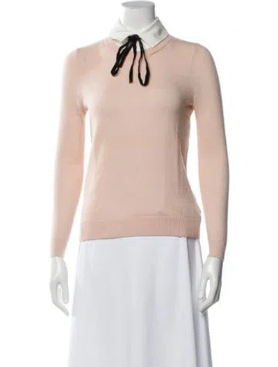 Pre-owned Joie Wool V-neck Sweater In Pink