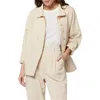 Joie Yves Cotton Jacket In Beige In Bleached Sand