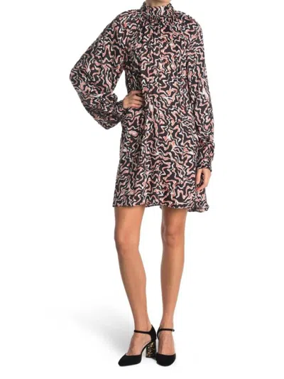 Joie Zariah Mini Dress In Caviar In Multi