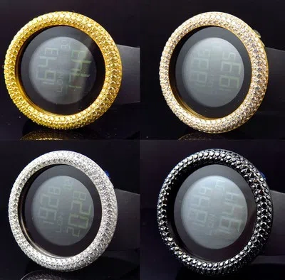 Pre-owned Jojino Various Mens /joe Rodeo 50mm Custom Simulated Diamond Watch In Gold Steel