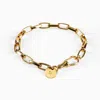 Jojo Harris Women's Eva Gold Link Bracelet With Star Disk