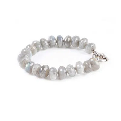 Jojo Harris Women's Grey / Silver Rosie Labradorite Rondelle Bracelet