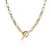 Jojo Harris Women's Lee Gold Rectangular Link T-bar Necklace