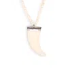 Jojo Harris Women's Neutrals / Silver Justine Talon And Wood Long Necklace
