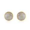 Jojo Harris Women's Neutrals / White Minnie Gold Moonstone Earring