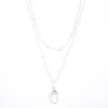 Jojo Harris Women's White Nadia Double Pearl And Rock Crystal Necklace