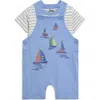 Jojo Maman Bébé Jojo Maman Bebe Boat Appliqué Overalls & T-shirt Set