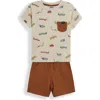 Jojo Maman Bébé Jojo Maman Bebe Bug T-shirt & Shorts Set In Natural