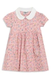 Jojo Maman Bébé Jojo Maman Bebe Bunny Print Short Sleeve Dress In Pink