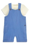 Jojo Maman Bébé Jojo Maman Bebe Cotton Bodysuit & Shortalls Set In Blue