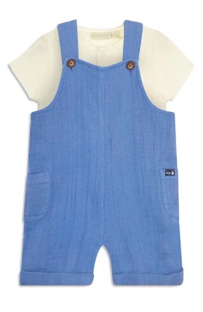 Jojo Maman Bébé Babies' Jojo Maman Bebe Cotton Bodysuit & Shortalls Set In Blue