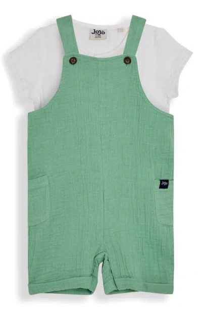 Jojo Maman Bébé Babies' Jojo Maman Bebe Cotton Bodysuit & Shortalls Set In Green
