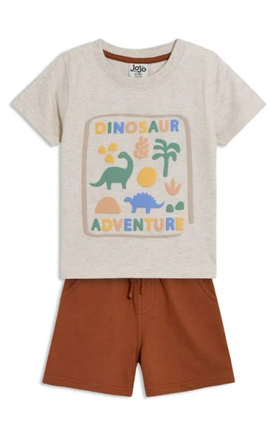 Jojo Maman Bébé Babies' Jojo Maman Bebe Dinosaur Print Cotton T-shirt & Shorts Set
