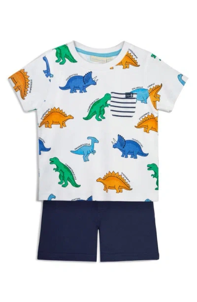 Jojo Maman Bébé Babies' Jojo Maman Bebe Dinosaur T-shirt & Shorts Set In Navy