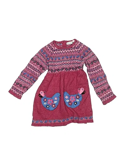 Pre-owned Jojo Maman Bébé Kids' Dress In Burgundy