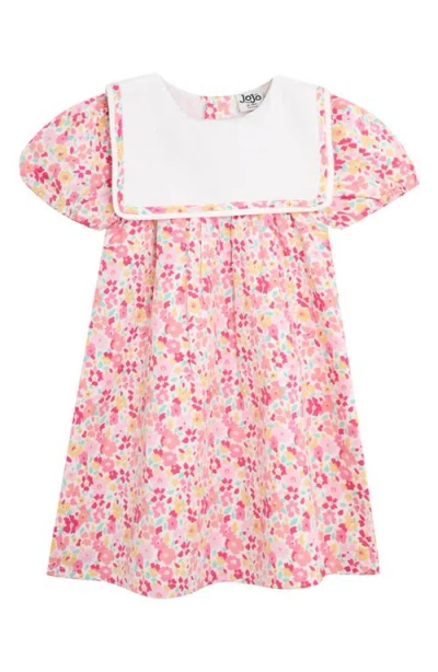 Jojo Maman Bébé Babies' Jojo Maman Bebe Floral Cotton Sailor Dress In Pink