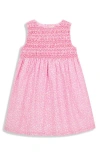 Jojo Maman Bébé Jojo Maman Bebe Floral Sleeveless Smocked Dress & Bloomers Set In Pink