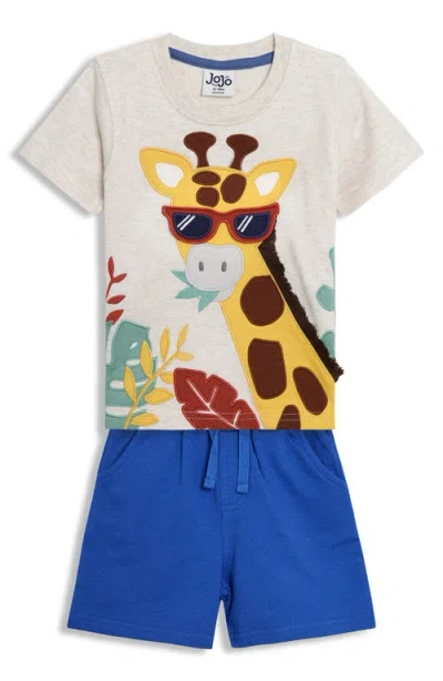 Jojo Maman Bébé Babies' Jojo Maman Bebe Giraffe Appliqué T-shirt & Shorts Set In Natural