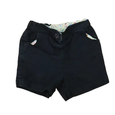 Jojo Maman Bébé Kids' Girls Navy Floral Shorts In Blue