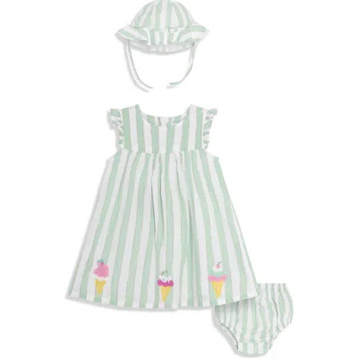 Jojo Maman Bébé Babies' Jojo Maman Bebe Ice Cream Appliqué Dress & Sun Hat Set