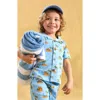 Jojo Maman Bébé Jojo Maman Bebe Island Dino Camp Shirt & Shorts Set In Blue
