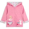 Jojo Maman Bébé Jojo Maman Bebe Kids' Mouse & Cupcake Applique Reversible Full-zip Hoodie In Pink