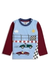 Jojo Maman Bébé Jojo Maman Bebe Kids' Racer Scene Appliqué Top In Multi