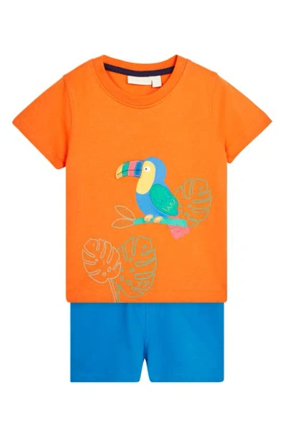 Jojo Maman Bébé Babies' Jojo Maman Bebe Kids' Toucan T-shirt & Shorts Set In Orange