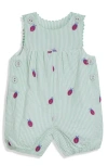 Jojo Maman Bébé Jojo Maman Bebe Ladybug Embroidered Cotton Seersucker Romper