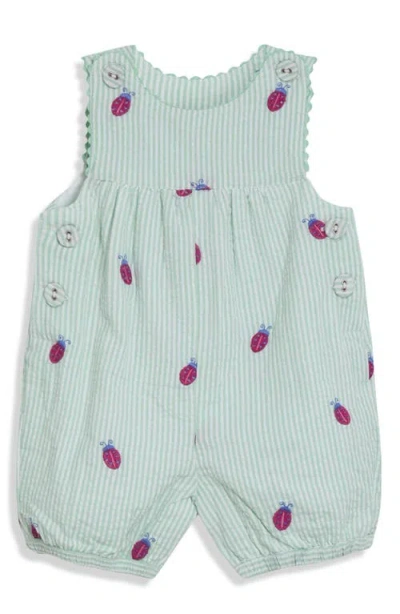 Jojo Maman Bébé Babies' Jojo Maman Bebe Ladybug Embroidered Cotton Seersucker Romper