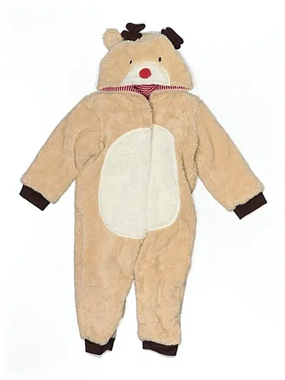 Pre-owned Jojo Maman Bébé Babies' Long Sleeve Onesie In Brown