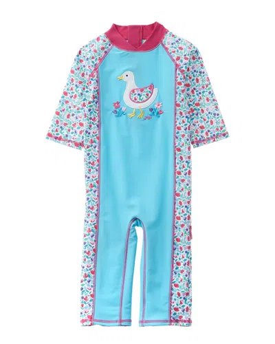Jojo Maman Bébé Kids' Jojo Maman Bebe One-piece Sun Protection Suit In Blue
